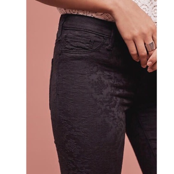 Anthropologie Pilcro Serif Mid-Rise Jacquard Jeans - Picture 3 of 8